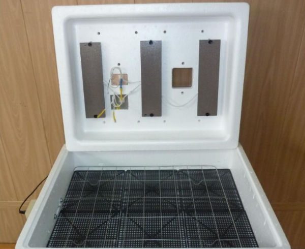 heating element in the lid of the incubator