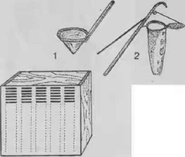 La conception de Butlerov avec un scoop et un roznimitel