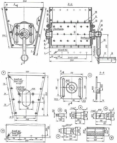 Dessin de concasseur de noix de pin fait maison