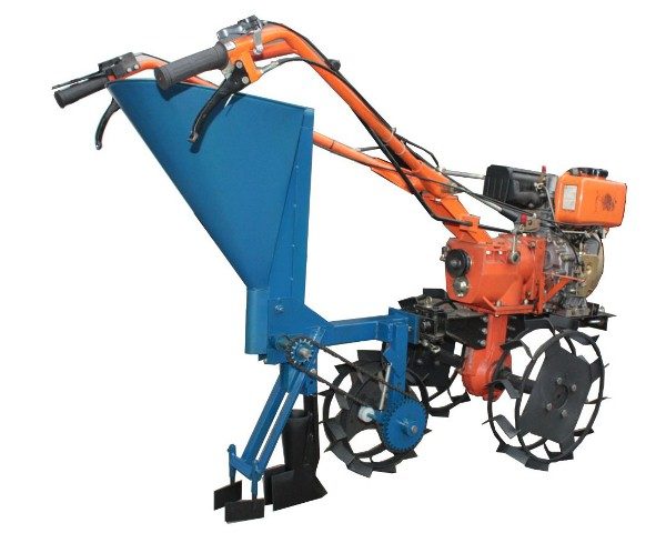 Сеялка за чесън до мотоблок