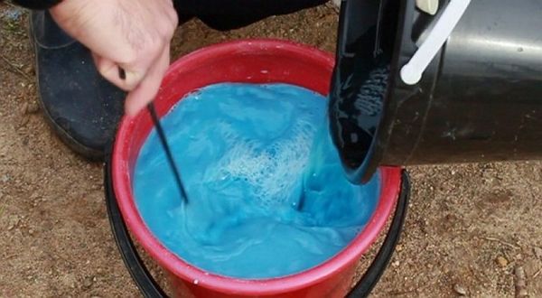 La solution de sulfate de cuivre est utilisée pour désinfecter le sol.