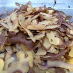Potato peelings are used as fertilizer and as protection against some pests.