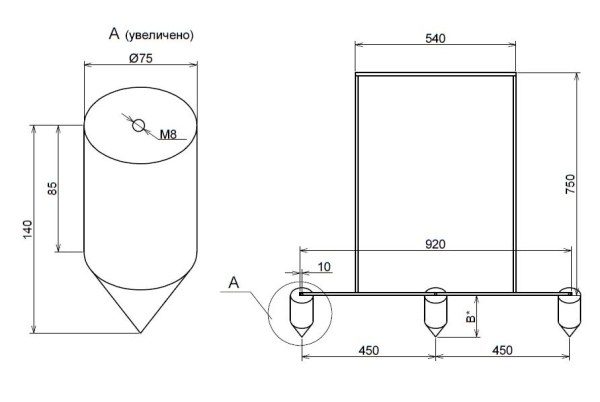 Marqueur de dessin pour planter des pommes de terre à 3 trous