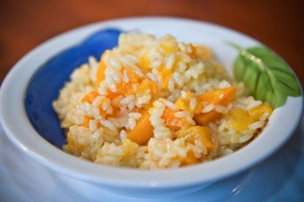 Rice porridge with pumpkin