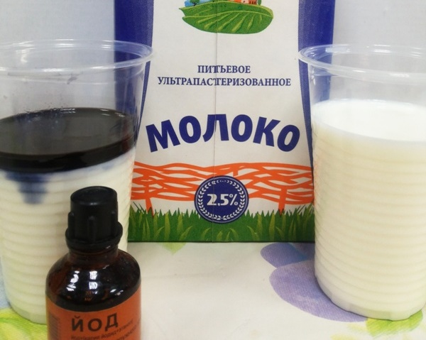 Iodine with milk